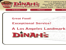Tablet Screenshot of dinahsrestaurant.com